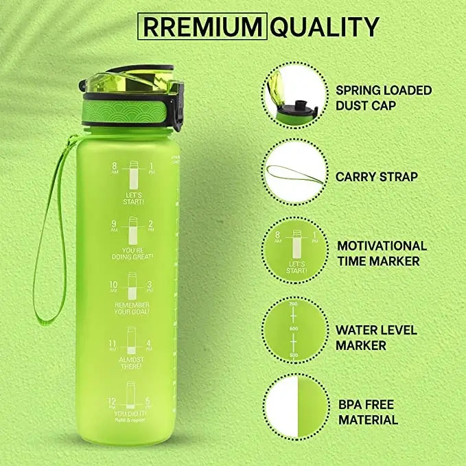 Buy 1 Liter Green Water bottle Online - Seepar.com.au