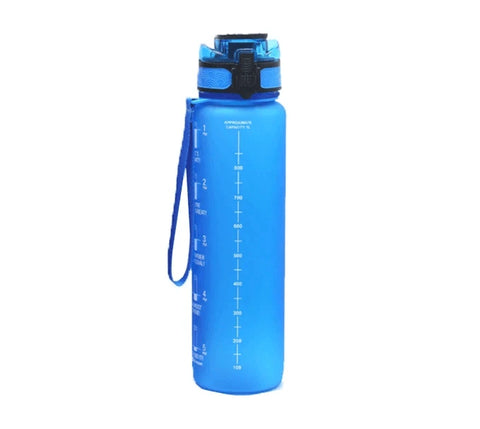 SEEPAR 1-Liter Water Bottle with Time and Hydration Markers, Durable and Leak-Proof Water Bottle,  Comes in 4 Eye Catching Colors